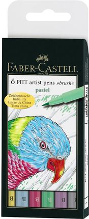 Faber Castell Zestaw Pisaków Pitt Artist Pen Pastel 6Szt.