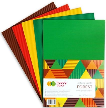 Gdd Tektura Falista A4/5K Mix Forest Happy Color