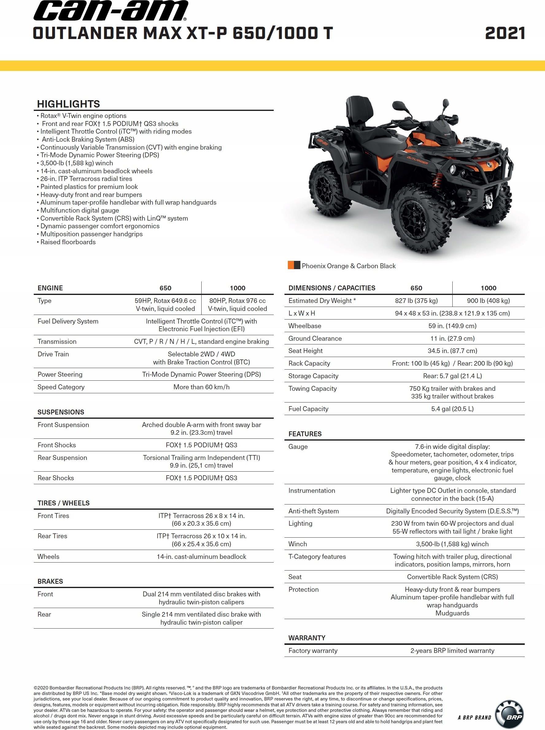 Can Am Outlander MAX XT-P 1000 T3b NEW MY 2021 - Opinie i ceny na Ceneo.pl