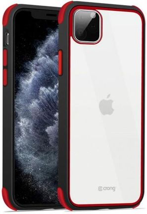 Crong Trace Clear Cover Etui iPhone 11 Pro czarny/czerwony (CRGTRCIP11PBR)