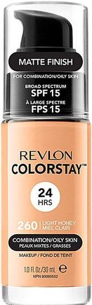 Revlon Colorstay 24H Podkład Kryjąco-Matujący Cera Mieszana I Tłusta 260 Light Honey 30 ml