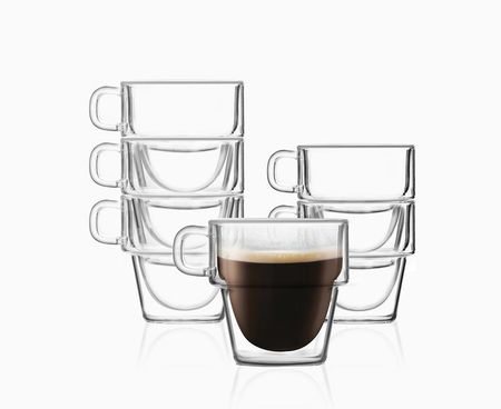 Vialli Design Senso Komplet 6 Szklanek Do Espresso Z Podwójną Ścianką (27435)