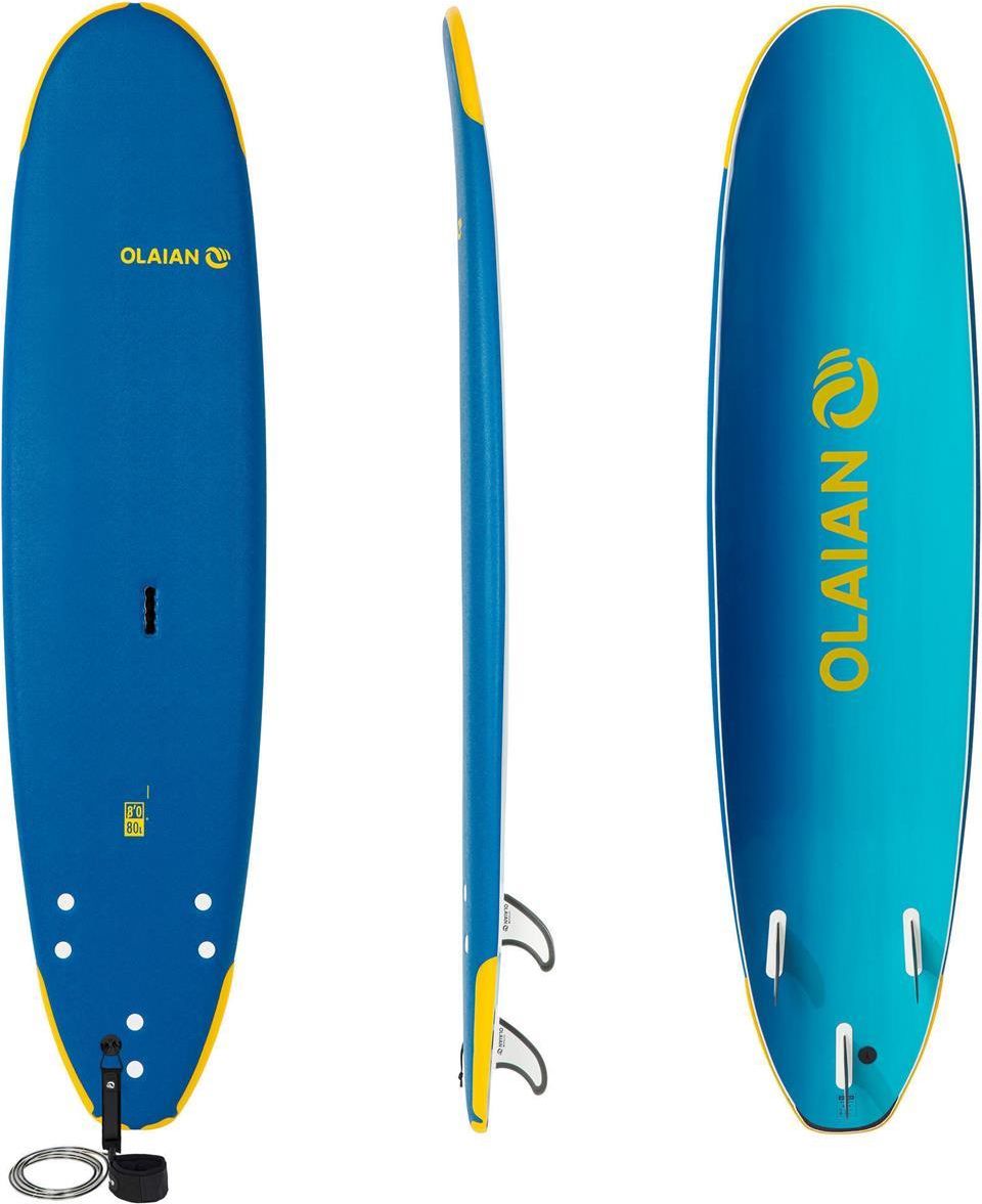 Olaian Deska Surfingowa Z Pianki 500 7' 8 School Leashem I 3 Statecznikami  - Ceny i opinie - Ceneo.pl