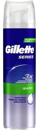 Gillette Pianka do golenia do skóry wrażliwej z aloesem dla mężczyzn  Series Sensitive Shave Foam 300ml