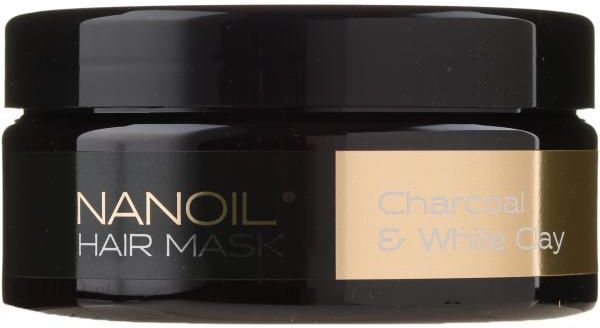 nanoil Maska Do Włosów Z Węglem Drzewnym I Białą Glinką Charkoal & White Clay Hair Mask 300ml