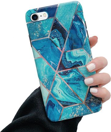 ERBORD Etui Slim Case do iPhone 7/8/SE 2020 Marble Blue Niebieski