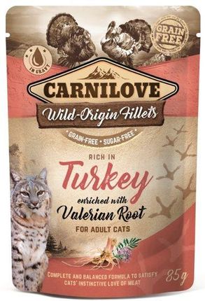 Carnilove Cat Pouch Turkey Valerian 85G