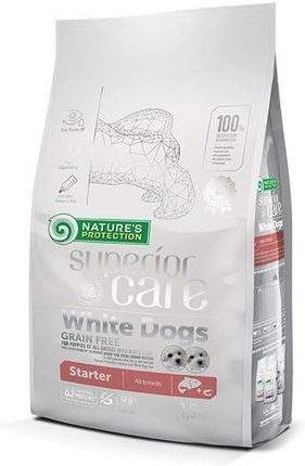Nature'S Protection Superior Care White Dogs Grain Free Salmon Starter All Breeds 10Kg