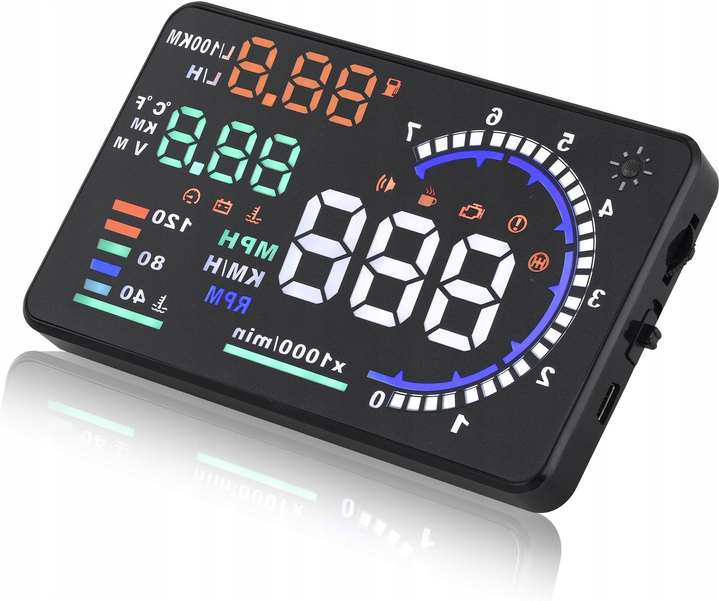WYŚWIETLACZ PROJEKTOR WYŚWIETLACZ PROJEKTOR LED LCD HUD OBD2 5.5 ZEGARY - zdjęcie 6 WYŚWIETLACZ PROJEKTOR WYŚWIETLACZ PROJEKTOR LED LCD HUD OBD2 5.5 ZEGARY