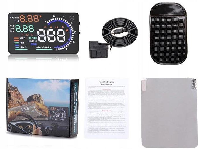 WYŚWIETLACZ PROJEKTOR WYŚWIETLACZ PROJEKTOR LED LCD HUD OBD2 5.5 ZEGARY - zdjęcie 10 WYŚWIETLACZ PROJEKTOR WYŚWIETLACZ PROJEKTOR LED LCD HUD OBD2 5.5 ZEGARY