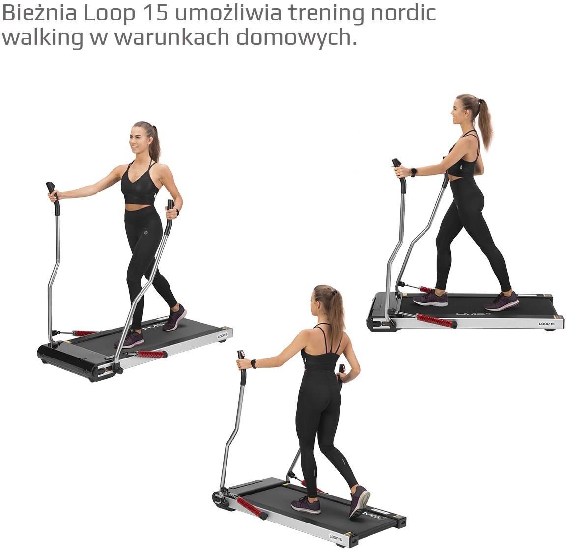 HMS LOOP15 Bieżnia Elektryczna Do Nordic Walking - zdjęcie 27 HMS LOOP15 Bieżnia Elektryczna Do Nordic Walking