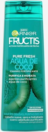 Garnier Fructis Pure Fresh Wzmacniający Szampon Z Wodą Kokosową 360 ml