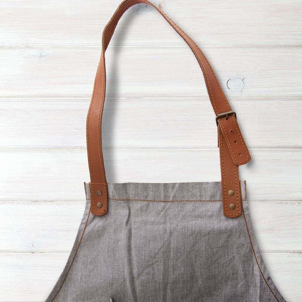 Orion Fartuch kuchenny bawełna skóra DENIM - zdjęcie 2 Orion Fartuch kuchenny bawełna skóra DENIM