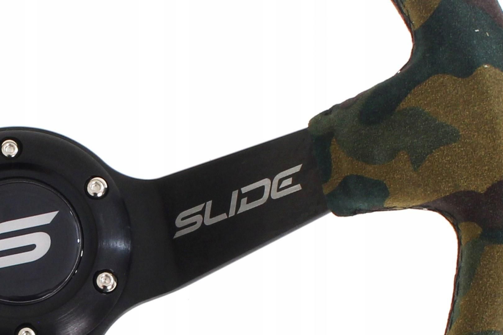 KIEROWNICA SLIDE 350MM OFFSET:80MM ZAMSZ CAMO - zdjęcie 3 KIEROWNICA SLIDE 350MM OFFSET:80MM ZAMSZ CAMO