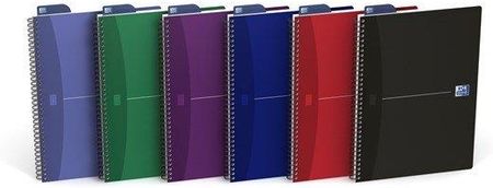 Oxford Office Essentials A4 Soft Card Twin-Wire Notebook Ruled 180 Pages Assorted Colours Scribzee Compatible