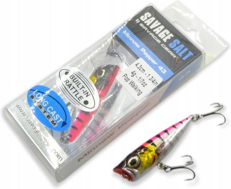 NA OKONIA ! - SAVAGE GEAR 3D MINNOW POPPER 4,3CM 64071