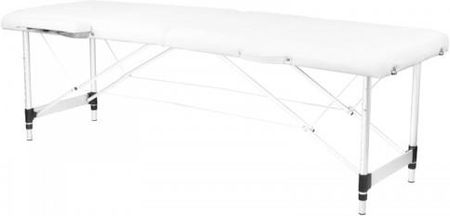 Stół Składany Do Masażu Aluminiowy Komfort 2 Segmentowe White