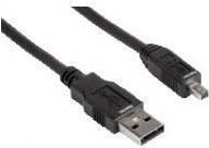 LOGO KABEL USB (2.0), USB A M- 8 PIN M, 1.8M, CZARNY, , BLISTR, PANASONIC  (31180)