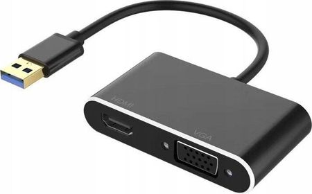 PAWONIK ADAPTER USB  KONWERTER USB 3.0 DO HDMI + VGA ADAPTER KARTA GRA  (JLU3003)