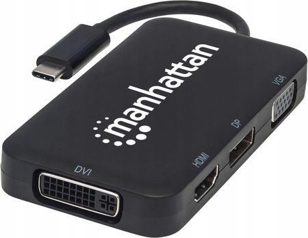 MANHATTAN ADAPTER AV USB-C NA HDMI/DP/DVI/VGA 4K60HZ  (152600)