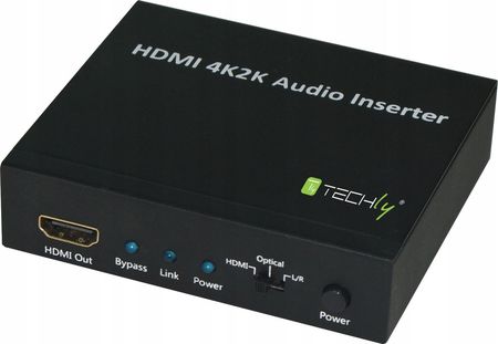 TECHLY HDMI 2K4K AUDIO INSERTER HDMI/TOSLINK/AUDIO STEREO  (103687)