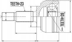 PRZEGUB ZEWNĘTRZNY RENAULT TWINGO 1.2 II 04- NPZ-RE-028