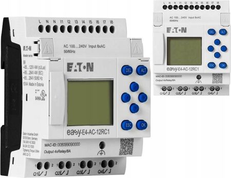 Eaton przekaźnik programowalny easyE4 230VAC/DC 8DI 4DO-R EASY-E4-AC-12RC1 (197215)