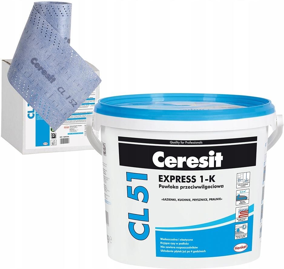 CERESIT CL-51 EXPRES 1-K 5 KG+TAŚMA CL152 5M CL51+5MXCL152 - Opinie i ...