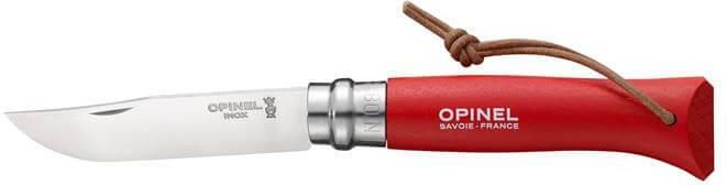 Opinel Nóż Turystyczny Z Rzemieniem Inox Colorama Burgundy No 08 - Ceny i  opinie 