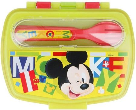 Mickey Mouse Lunchbox z kompletem sztućców