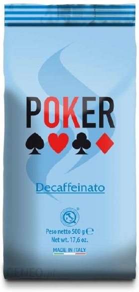 Pera Kawa Ziarnista Włoska Bezkofeinowa Poker 500G