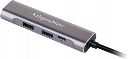 KRUGER MATZ ADAPTER (HUB) USB TYPU C NA HDMI/USB3.0/USB2.0/C P  (KM0400)