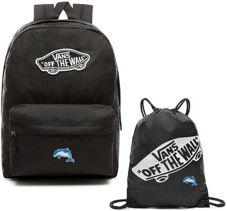 Vans Szkolny Realm Backpack + Worek Custom Dolphin Delfin