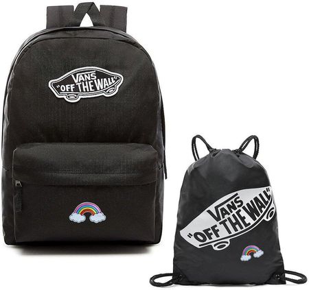 Vans Szkolny Realm Backpack + Worek Custom Rainbow Tęcza
