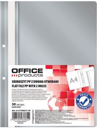 Office Products Skoroszyt Products Pp A4 2 Otwory 100/170Mikr. Wpinany Szary