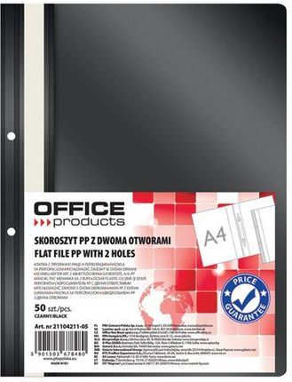 Office Products Skoroszyt Products Pp A4 2 Otwory 100/170Mikr. Wpinany Czarny