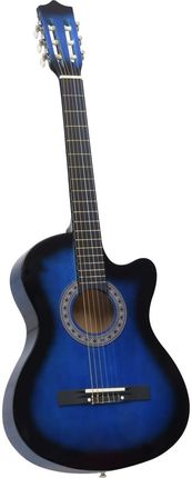 Gitara akustyczna z wycięciem, 6 strun, niebieska, 38"