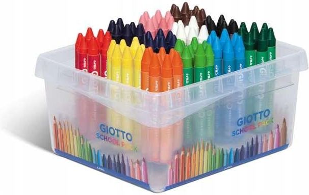 Giotto Schoolpack 144 Matite Colorate A Cera - Confezione Da 144 Pezzi, Ideale Per Scuola E Creativit&agrave;