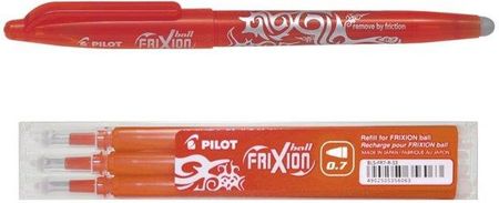 Pilot Frixion długopis pióro + 3x wkład 0,7 Zestaw