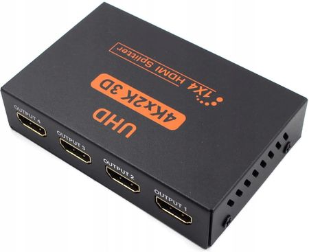SWIATKABLI SPLITTER HDMI OBRAZU DŹWIĘKU 1X4 4KX2K 3D 2160P  (5903794100022)