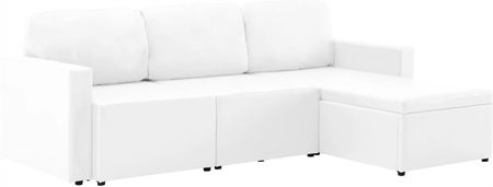 3 OSOBOWA ROZKŁADANA SOFA MODUŁOWA BIAŁA SZTUCZ 288794