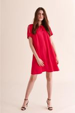Zdjęcie Tatuum Sukienka Czerwona Luźna Z Wycięciami Na Ramionach - Skawina