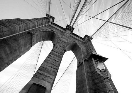 Brooklyn Bridge Wide Angle 3 - fototapeta