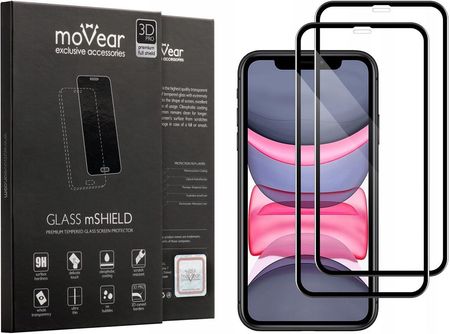 moVear 2 szt. Szkło Hartowane 3D PRO E na Apple iPhone 11 na Cały Ekran 9H GLASS mSHIELD Czarny