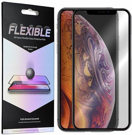 Flexible Nano Glass Szkło hartowane 5D Full Glue APP iPhone X 6,5" czarny