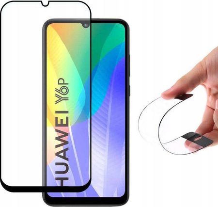 Wozinsky Full Cover Flexi Nano folia szklana szkło hartowane z ramką Huawei Y6p czarny