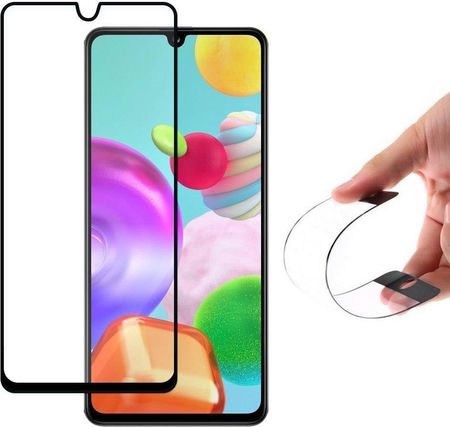 Wozinsky Full Cover Flexi Nano folia szklana szkło hartowane z ramką Samsung Galaxy A41 czarny