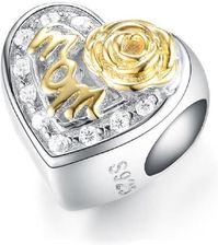 Valerio Rodowany srebrny charms do pandora serce heart mama mother mom cyrkonie srebro 925 (GS135)
