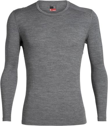 Icebreaker 260 Tech Ls Crew Top Mężczyźni Gritstone Heather Koszulki Z Wełny Merynosów Bazowe
