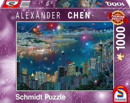 Schmidt Puzzle Pq 1000El. Fajerwerki Nad Hongkongiem G3